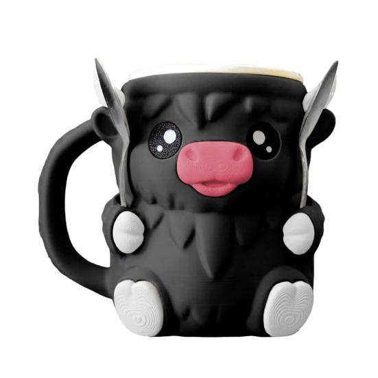 Держатель для пинты мороженого «Хайлендская корова», держатели для эскимо, держатель для пивной банки, изолированный держатель для мороженого со скрытым ящиком для закусок и ложками