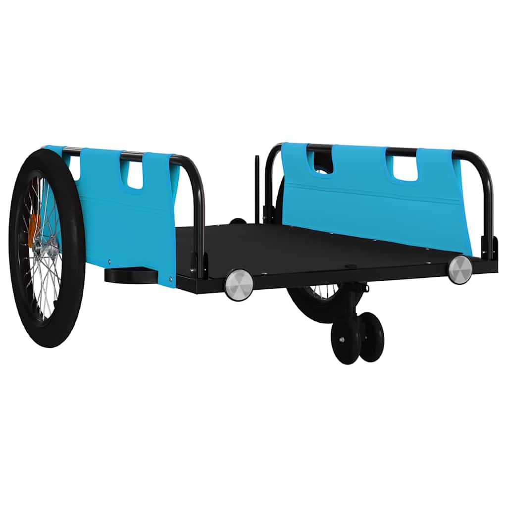 Bicycle Trailer Blue and Black Oxford Fabric & Iron