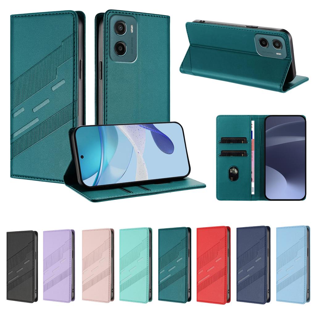 Magnetic Leather Wallet Case for Motorola Moto G04 G05 G14 G15 G22 G30 G31 G32 G35 G41 G42 G51 G52 5G Cover | Classic Design