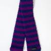 KOOKEESEE Hairy Stripe Knit Muffler (Navy/Purple)