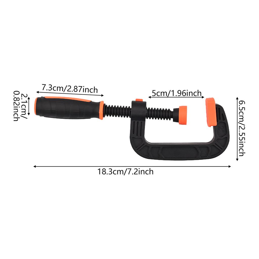 Quick Release C-Clamp G-Clamp Woodworking Plastic Clamp Tool With Ergonomic Handle For DIY And Repair