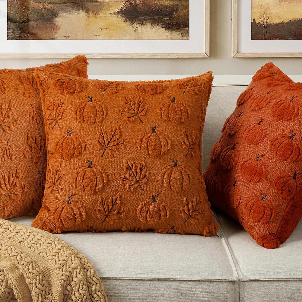 1/2 шт. Хэллоуин Призрак Тыква Наволочка Моющаяся Плюшевая Мягкая Наволочка Удобная Наволочка для Дивана Спальни Домашнего Декора