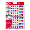 Heart Stickers - APLI Kids - 624 Pieces - 7 Colors - Mixed - Childlike Creativity