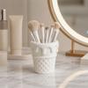 Nostalgie 3D Printed Ice Cream Cone Pen Holder, Waffle Base And Drip Top Desk Organizer, Multi-functional Pencil Cup for Pens, Marker, Makeup Brushes