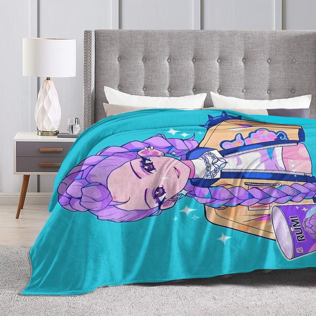 KPop Охотники на демонов Руми Плед Супермягкий Забавный Плюшевый Плед для Детей На Улицу Фланелевый Покрывало Постельное Белье