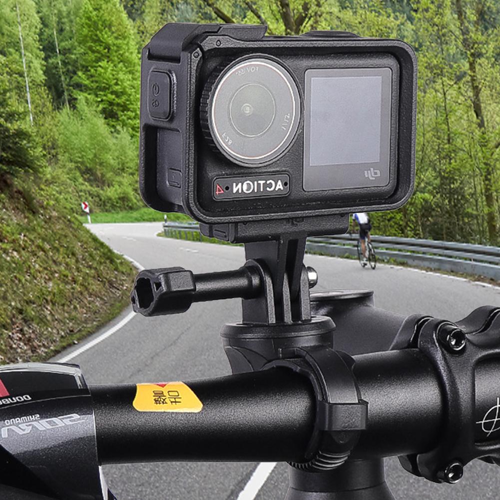 Крепление для камеры на руль велосипеда, универсальный держатель для велосипедной камеры, противоскользящее крепление для экшн-камеры для круглого плоского руля велосипеда