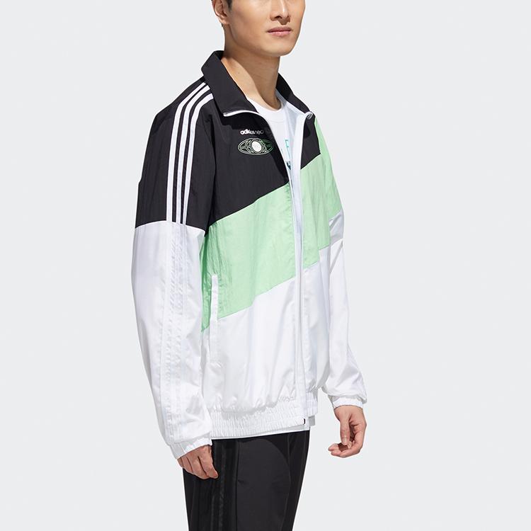 adidas Спортивная куртка Neo Colorblock с застежкой-стойкой и воротником-стойкой, мужская куртка, черная, зеленая GL7177