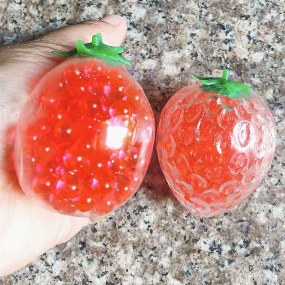 1pc Strawberry Fruit Squishy Stress Balls Squishy Texture Fidget Toys Squeeze Toys Stress Relief