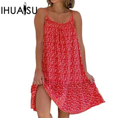 Женские платья-халтер с цветочным принтом и большим качелями больших размеров