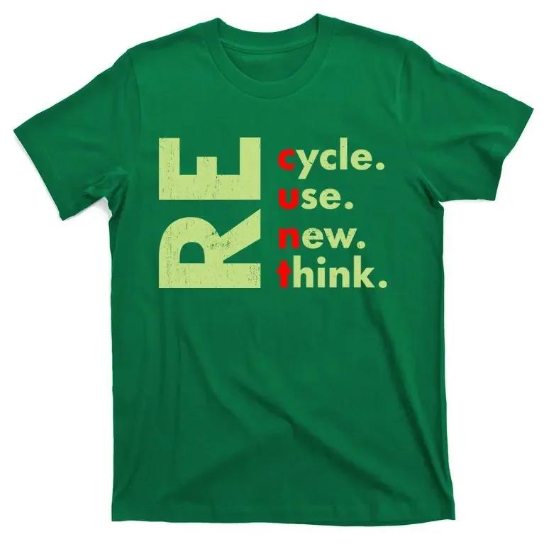 Recycle Reuse Renew Rethink Crisis Environmental Activism TShirt 100 Cotton ONeck Short Sleeve Casual Mens Tshirt Size S3XL