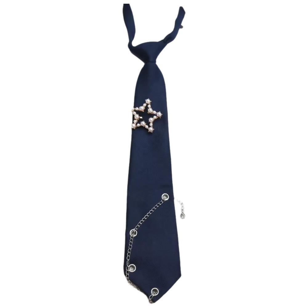 Korean Style Long Necktie Choker Shirt Tie Simple Star Tie Performance