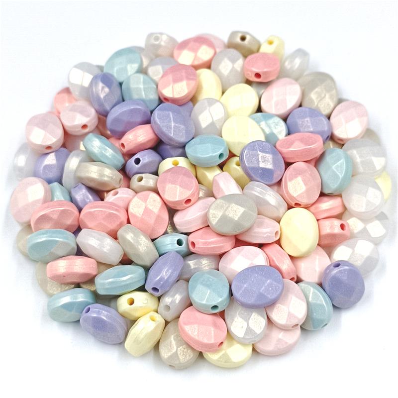 Акриловые макароны 20 шт плоские бусины дисперсионные бусины горячая распродажа новые для самостоятельного изготовления ювелирных изделий серьги своими руками украшения браслеты из бисера 8*10 мм аксессуары