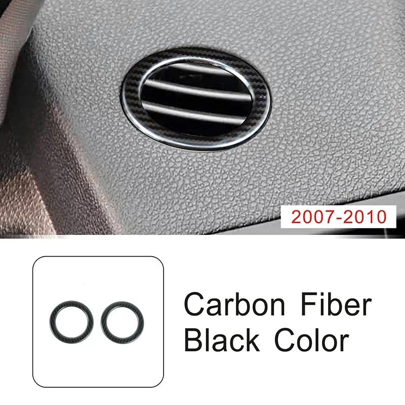 Stainless Steel Dashboard Air Conditioning Outlet Rings Decoration Cover Trim For Mercedes Benz C Class W204 2007-2014 Styling