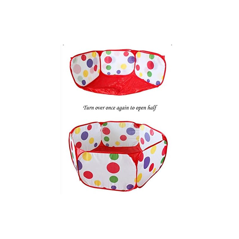 Манеж HappyHome складной, легкое хранение, детский бассейн с шариками, ворота, поставляется с сумкой для хранения (120см)