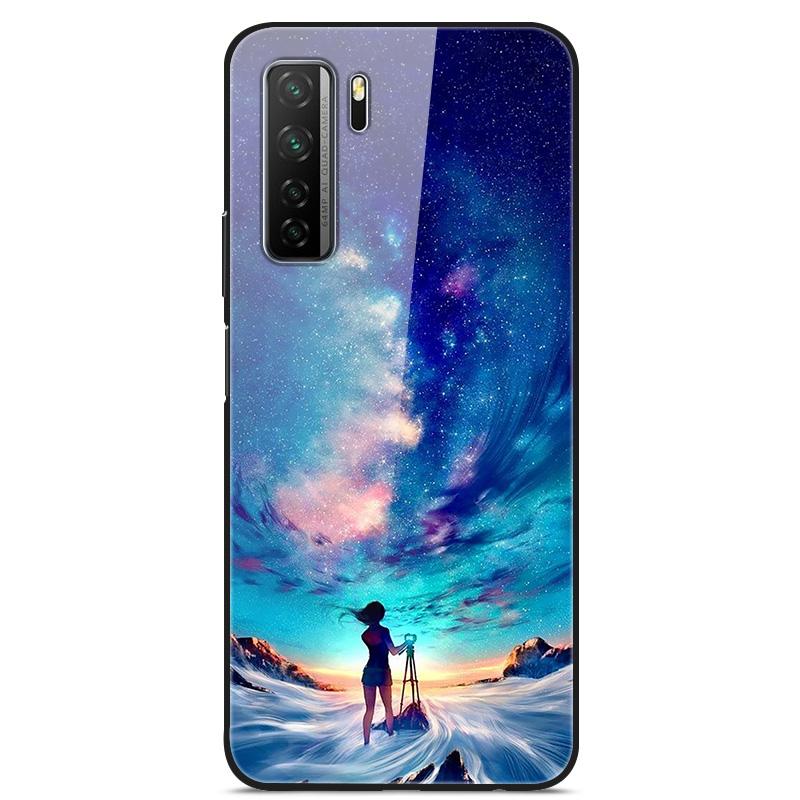 Закаленное Стекло Чехол Для Honor 30s Чехол Стеклянная Задняя Крышка Для Honor 30s Чехол для Телефона Honor30s 30 s Funda Для Huawei Nova 7 SE Чехол