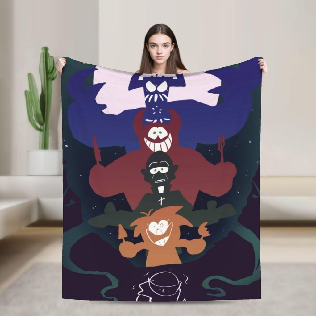 Spooky Month Blanket Quality Warm Soft Throw Blanket Autumn Decorative Couch Chair Sofa Bed Fluffy Bedspread