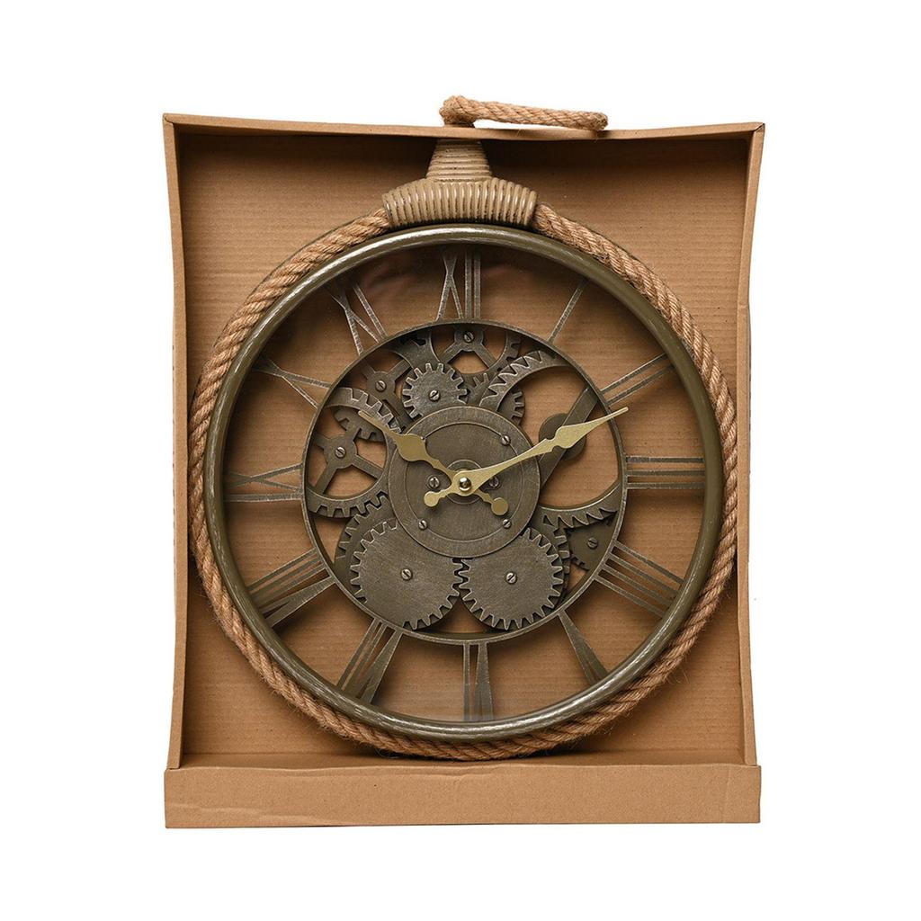 Hometime Cogs & Rope Wall Clock 30cm