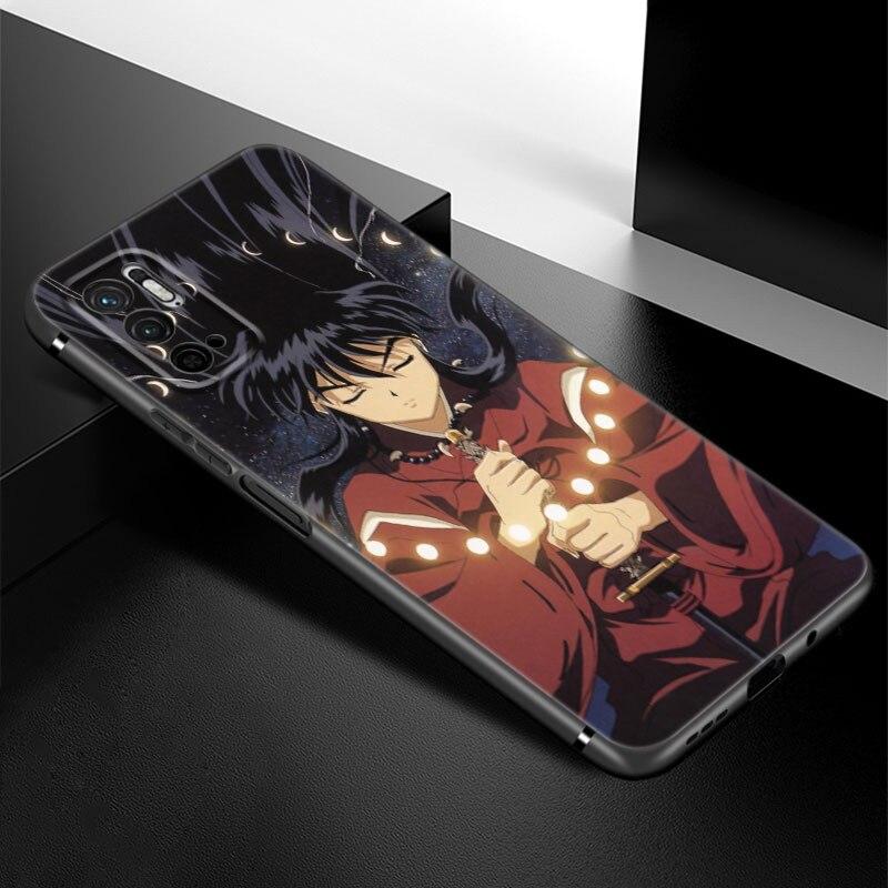 Anime Inuyasha Phone Case For Xiaomi Redmi Note 7 8 8T 9 9S 10 10S 10T 11 11S 4G 11E 11T Pro 5G Soft TPU Black Cover