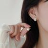 Серьги-гвоздики с натуральным пресноводным жемчугом 'Корона' для женщин - Простые, Универсальные, Изысканные серьги для ухода за проколом уха