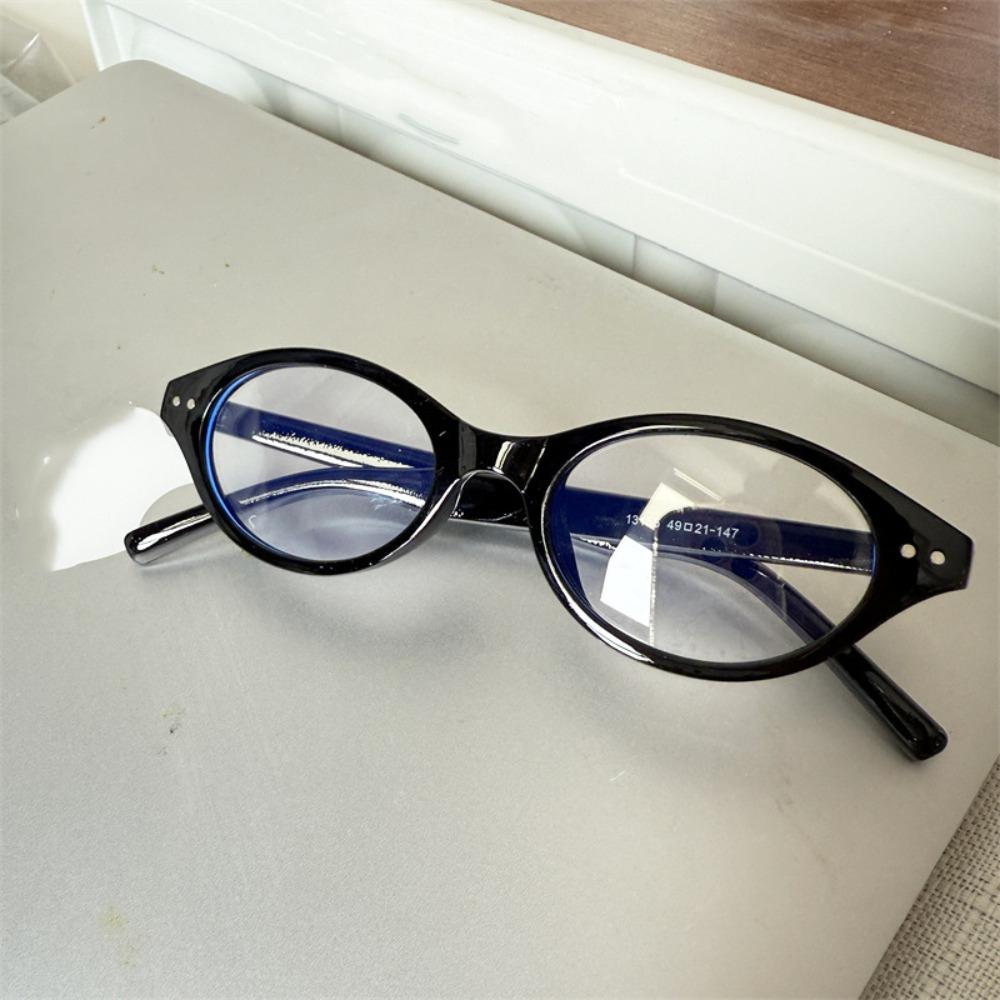Optical Myopia Flat Spectacle Glasses Round Frame Leopard Pattern Glasses All-match