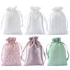 Valentines Day Gift Bags for Girlfriends Pure Floral Candy Bags Color Packaging Drawstring Pouch Bags Wedding Party Decorations