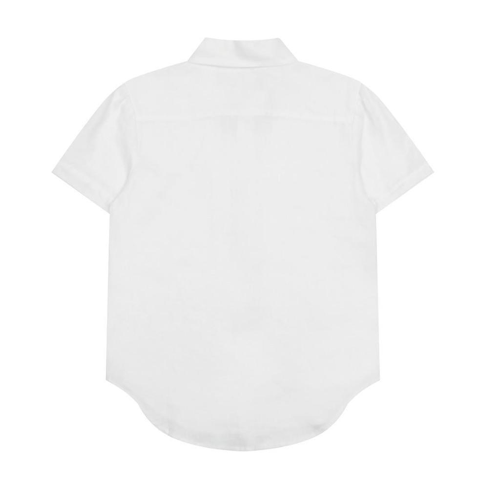 2025 Summer Ralph RL Little Pony Embroidered Pure Linen Goddess Short-Sleeved Shirt