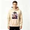 Men's Anime Printed Pullover Hoodie Casual Long Sleeve Loose Hooded Sweatshirt for Daily Wear