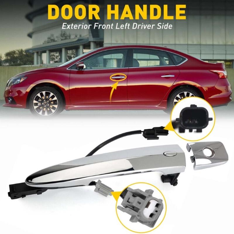 Передняя левая внешняя дверная ручка, крышка, защита от грязи, водонепроницаемый чехол, совместимый с Leaf 806469N00A 806451AA0A 12459871