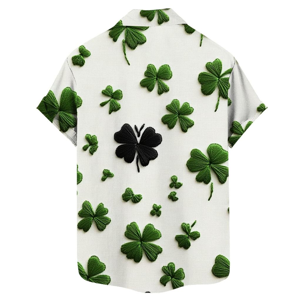 Мужская повседневная рубашка с короткими рукавами, облегающая, стильная, мужская. Патрик Принт