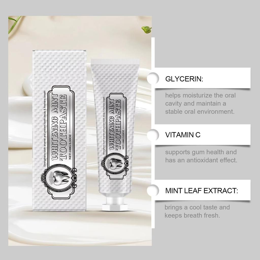 Whitening Mint Toothpaste Freshen Breath Remove Smoke Stain Cleaning Oral Tartar Improve Bad Breath Tooth Brightening Toothpaste