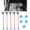 GLSOWEE 5 шт. 12 В Автомобильный Адаптер-предохранитель Add-a-Circuit, Держатель-ответвитель мини-предохранителя | Автомобильный Адаптер-ответвитель предохранителя, Держатель мини-предохранителя-лезвия ATM ATO, Набор предохранителей с 5