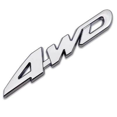 GETON TURBO 4WD 3D Эмблема Металл Двусторонний скотч Легко установить Универсальный логотип автомобиля