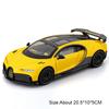 1:24 Chiron Tourbillon Миниатюрная Модель Сплав Литье под Давлением Машинка Игрушка Двери Открываются Со Звуком Светом Оттяни Назад Спортивная Машина Фестиваль Сюрприз
