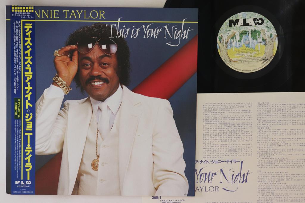 Виниловая пластинка JOHNNIE TAYLOR - This Is Your Night VIL6165 Malaco Records 1984 Япония Obi Soul/Funk Б/у