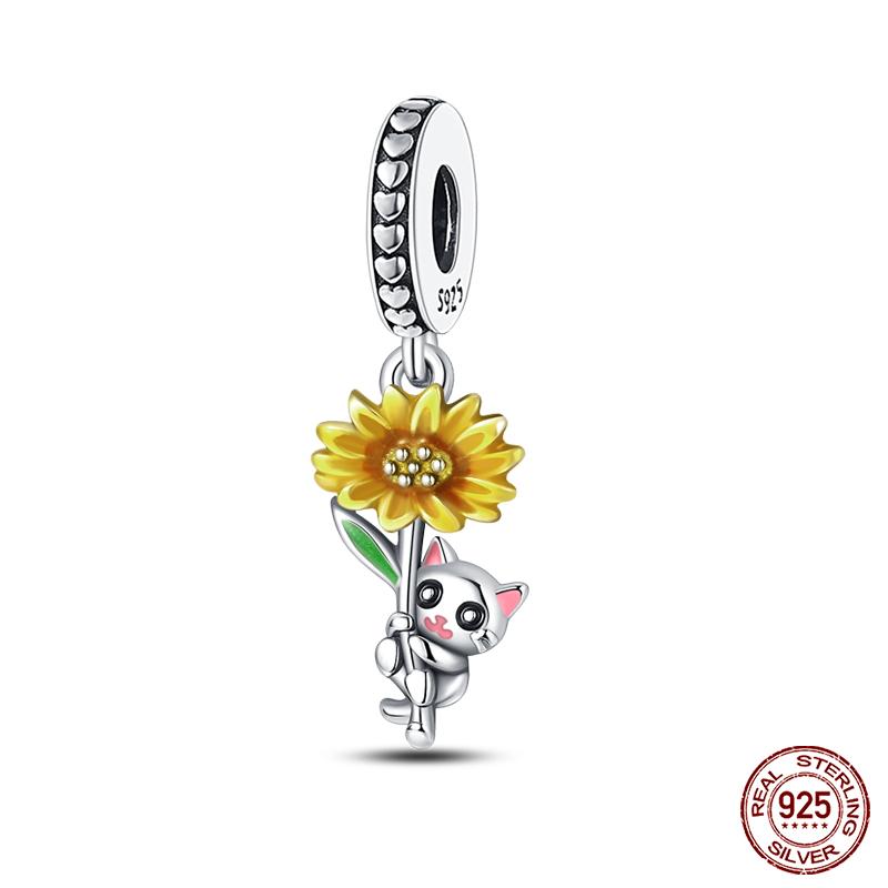 100% Медь Красивые Весенние Цветы Бабочка Светлячок Шармы Бусины Подходят для Оригинальных Браслетов Qikaola DIY Ювелирные Изделия