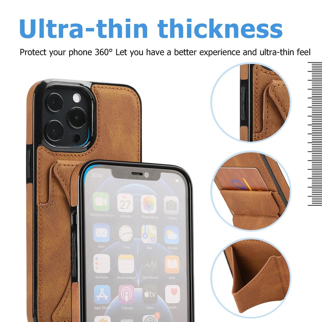 Роскошный кожаный чехол-подставка для iPhone 13 Pro Max 12 Mini Back Flip 11 XR XS Max X 7 8 Plus Card Cover Magnetic