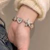 Y2K Star Girls Fritillaria Heart Flower Chain Bracelets On Hand For Women Vintage Fairy Love Daily Charm Jewelry Accessories
