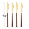 4/12/16Pcs Cutlery Set Chopsticks Knives Forks Spoons Tableware Set with Imitation Wooden Handle Korean Japanese Dinnerware Set