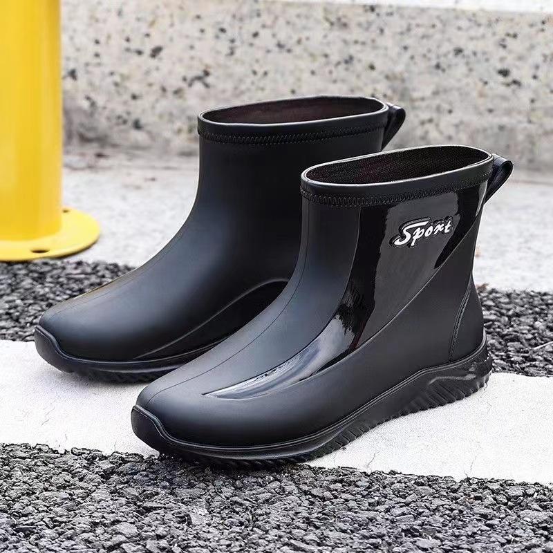 Мужские резиновые сапоги, обувь для шеф-повара, обувь для рыбалки, повседневная водонепроницаемая удобная модная нескользящая прочная износостойкая трендовая обувь большого размера