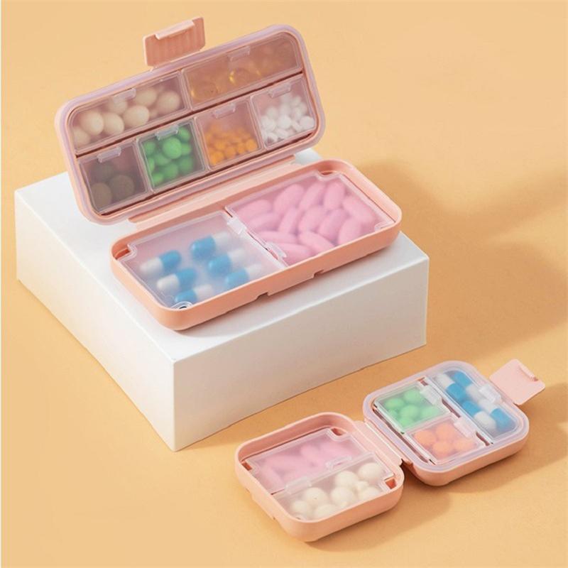 5/8 Compartment Pill Box Mini Pill Box Sealed Portable First Aid Kit Travel Carry Pill Case