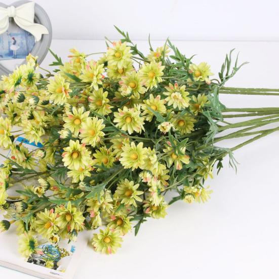 1шт искусственный маленький ромашка поддельные цветок листья дома свадьба кафе декор