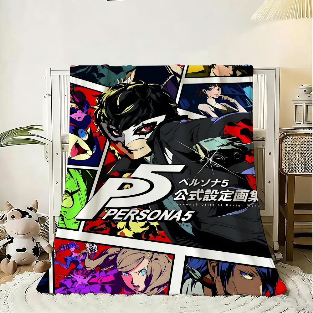 Classic Anime Persona 5 Throw 240g Flannel Blanket Lightweight Soft Skin-friendly Summer Thin Throw Blanket