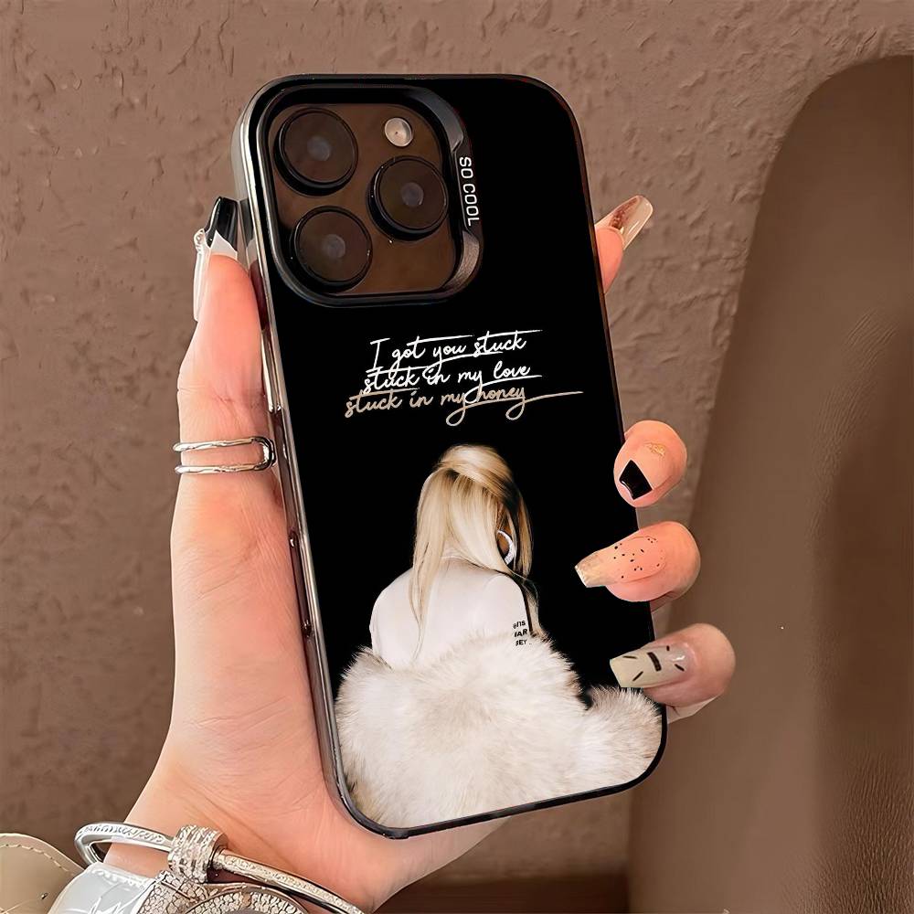 Чехол для телефона Singer B-Beyonce для iPhone 17 17Air 16 15 14 13 12 11 Pro Max Plus Цветной Серебристый