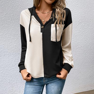 Женская толстовка с капюшоном и длинными рукавами, многоцветная, тонкая, повседневная, удобная, для поездок на работу