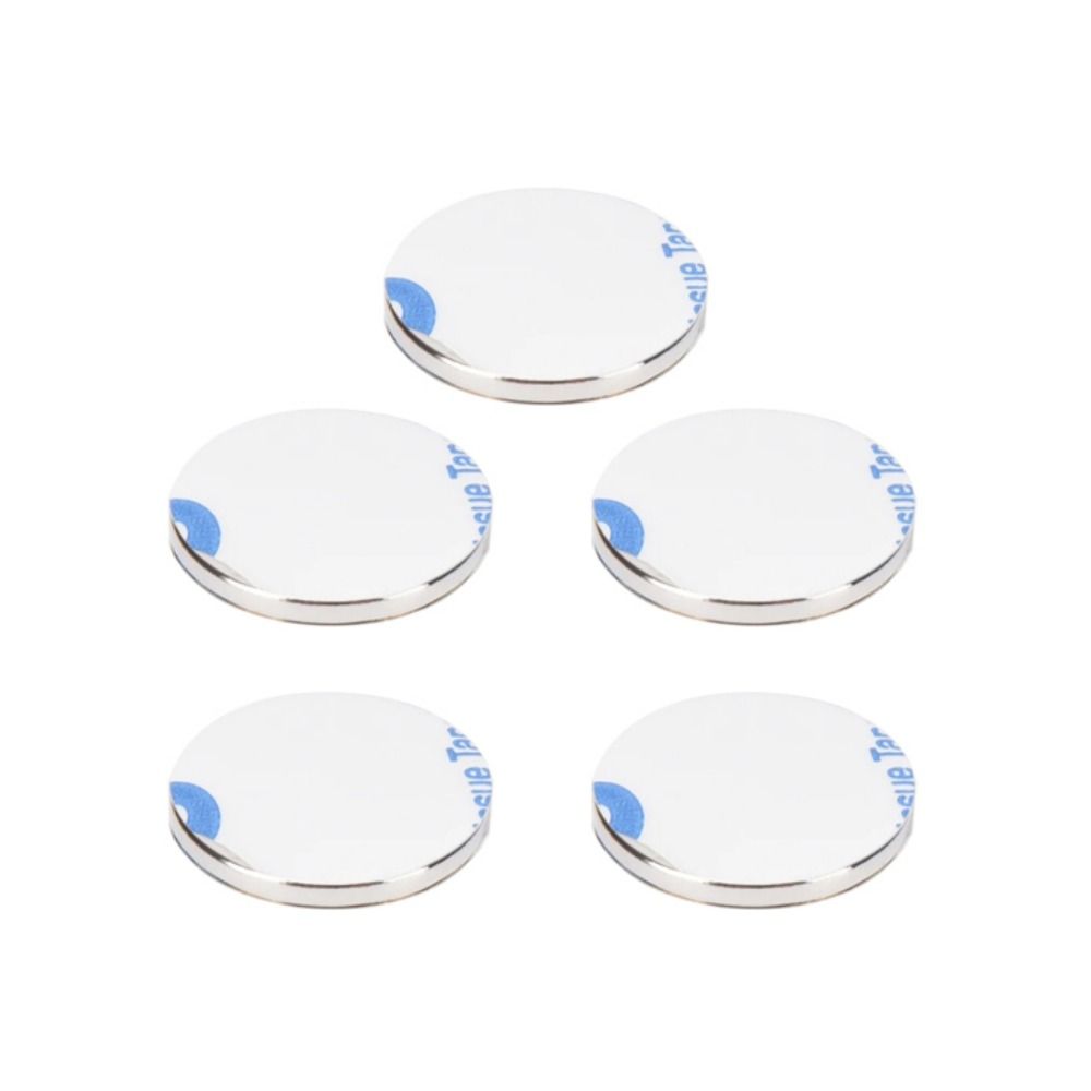 5pcs Round Sticky Magnets Disc NdFeB Powerful Magnets Neodymium Magnet Adhesive Magnet Refrigerator
