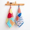2-Pack Enlarged Cartoon Cotton Gauze Towel - 4-Layer, Soft, Lint-Free, with Hanging Loop for Babies, Kids, Kindergarten.