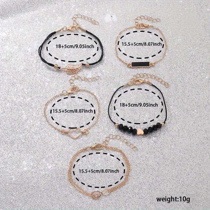 Набор из 6 кожаных часов и браслетов для женщин (без учета коробок)