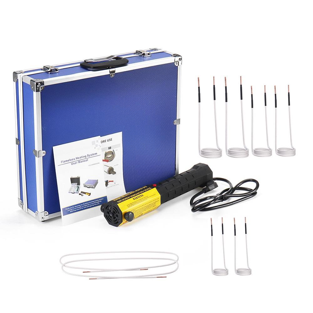 1000 Вт 2 провода Беспламенный индукционный нагреватель Магнитный съемник болтов Инструмент для ремонта автомобилей Мини-индукционный нагреватель с 6 катушками Наборы инструментов