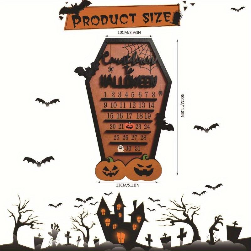1 шт. праздничный календарь деревянный обратный отсчет рождественский декор ужасные украшения призрачный дизайн для вечеринки