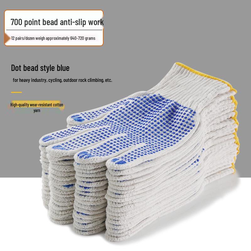 Durable Non-Slip Cotton Work Gloves for Men and Women